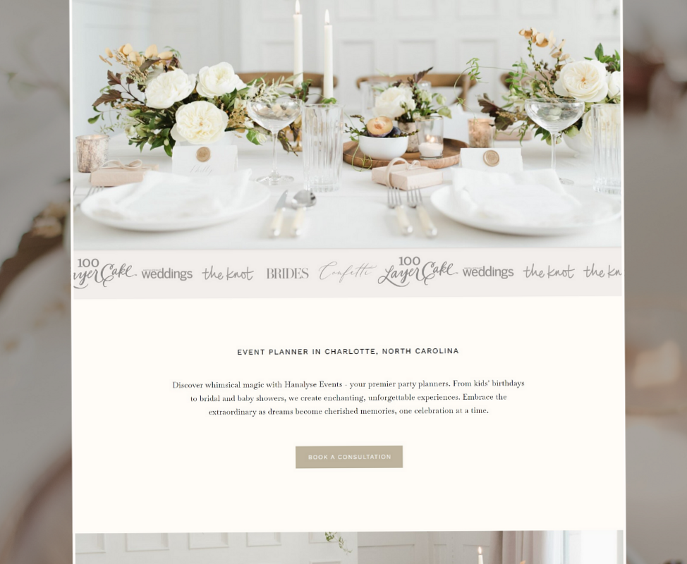Wedding & Events Planner Website Template | Daydream Sites — ✨ 🌿 dream life manifestation