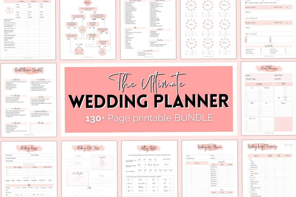 ☁️ ✨ Wedding Planner Bundle | Binder, Checklist, Budget, & More | seamless organization hack
