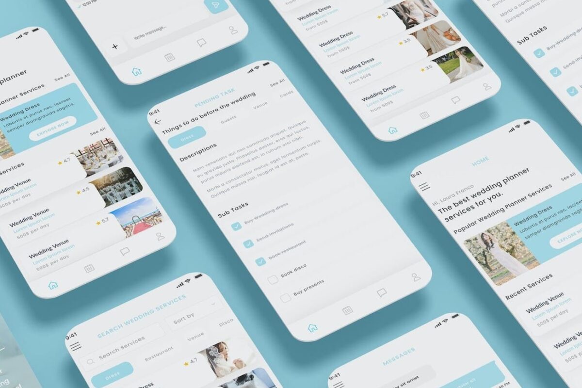 🪄 🪄 Wedding Planner & Ceremony Task Dress App Design | stay inspired all year long
