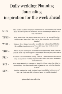 Wedding Planning Journal Prompts for Brides – A Week of Calm — 🍰 💍 dream life manifestation