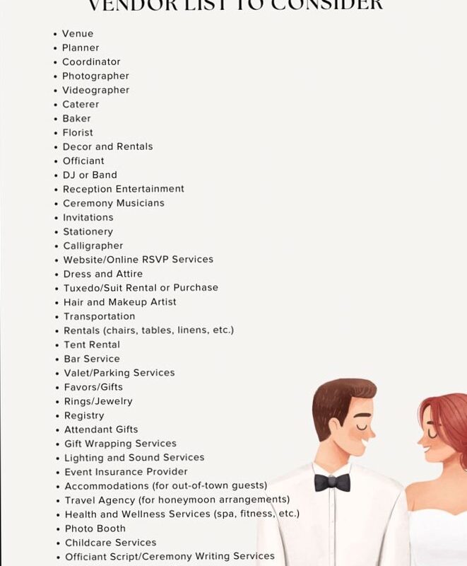 Wedding Vendors Checklist: Must-Book Experts for Your Big Day — 🪄 🖌️ seamless organization hack