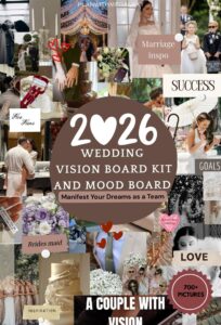 📌 📝 Wedding Vision Board — Editable Canva PDF Planner | dream life manifestation