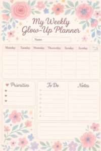 Week Ahead Planner | Girly Digital Design — 🌸 💍 romanticize your routine