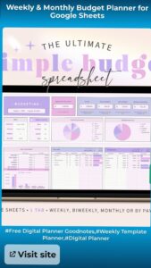 Weekly & Monthly Budget Planner for Google Sheets — 🎀 🕯️ romanticize your routine