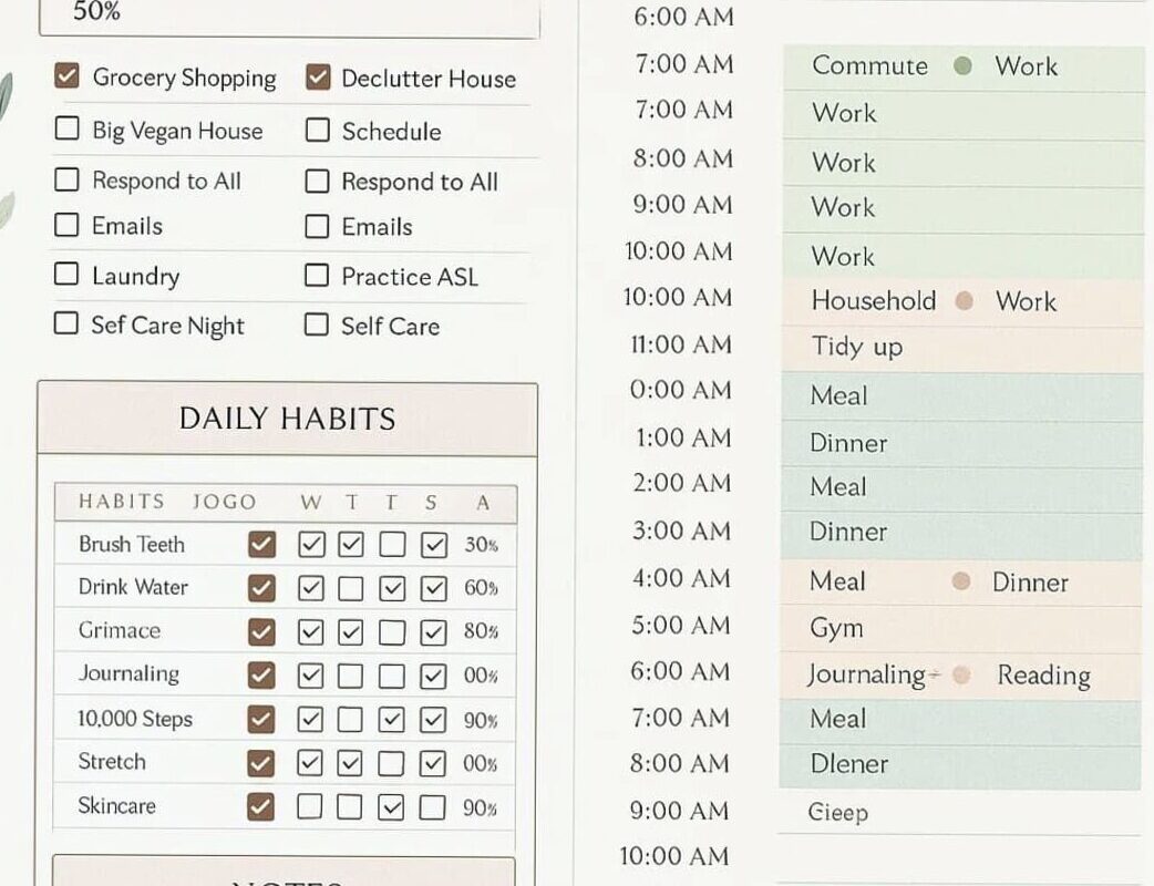 📊 📁 Weekly Planner for Clarity & Productivity | Digital Design | stay inspired all year long
