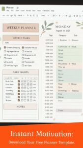 📊 📁 Weekly Planner for Clarity & Productivity | Digital Design | stay inspired all year long