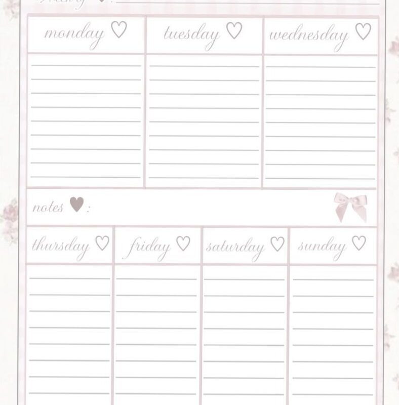 🍰 🥂 Weekly Planner Pt 1 by Dollywons Tumblr | stay inspired all year long