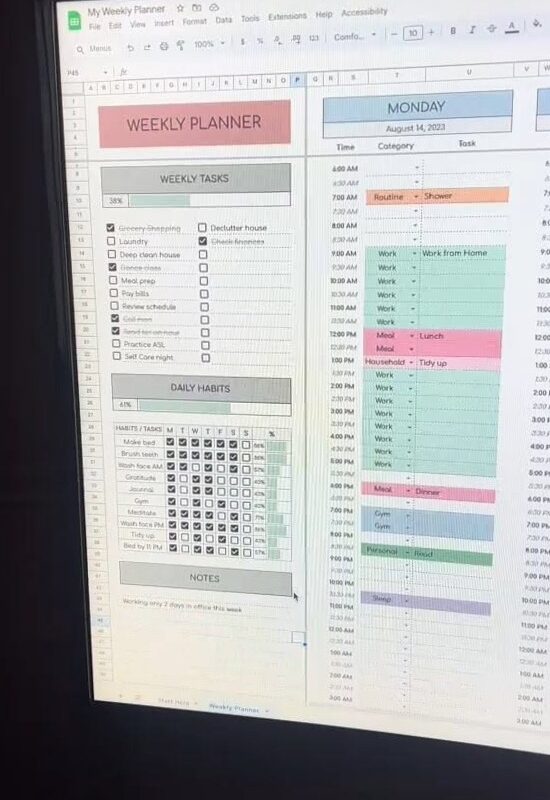 🖇️ 📊 Weekly Planner Template for Organization & Productivity #printablehappyplanner | stay inspired all year long
