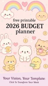 Weekly Planner Template — Sweet Savings with Adorable Budgeting — 📁 📊 dream life manifestation