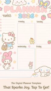 Weekly Planner Template with Sweet Charm Design — 🪄 💎 secret to staying productive