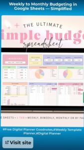 Weekly to Monthly Budgeting in Google Sheets — Simplified — 💍 👰 secret to staying productive